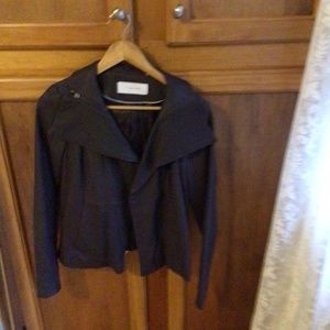 Dark brown soft leather jacket. Size Small,